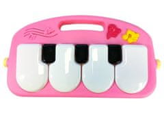 Lean-toys Interaktív szőnyeg zongorával Rózsaszín