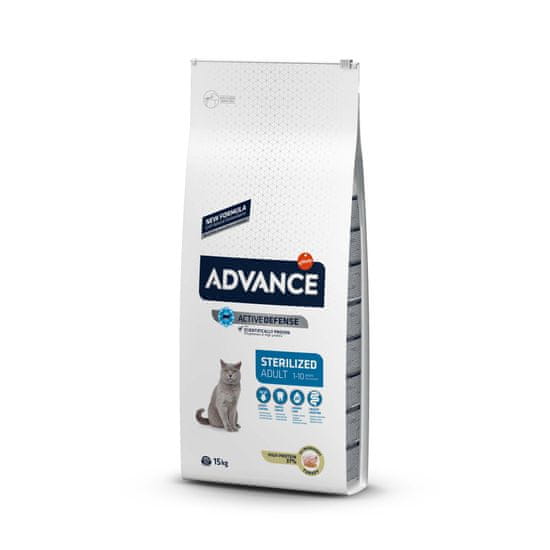 ADVANCE Sterilized Turkey - Szárazeledel Pulykával Sterilizált Macskáknak 15kg