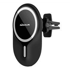 NILLKIN MAGROAD autós tartó (szellőzőre, mágneses, QI Wireless, 10W, vezeték nélküli töltés, Magsafe rögzítés) FEKETE