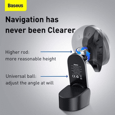 BASEUS Car Mount Wireless Charger Big Energy 15W Black (WXJN-01) (WXJN-01)