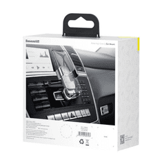 BASEUS Car Mount Metal Age Gravity Phone holder (CD Version) Silver (SUYL-J0S) - Bontott termék (SUYL-J0S_BT)