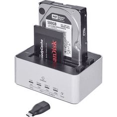 Renkforce Merevlemez dokkoló állomás klónozó funkcióval USB 3.0 SATA 2 port, (RF-4263360)