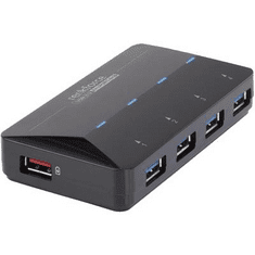 Renkforce 4+1 portos USB hub, gyorstöltő porttal, LED-es, (RF-3806031)