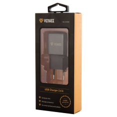 Yenkee YAC 2013BK hálózati USB töltő 2,4A fekete (YAC2013BK)
