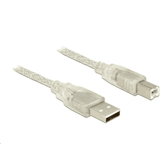 DELOCK 83893 USB 2.0 Type-A male > USB 2.0 Type-B male 1.5m áttetsző (83893)