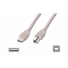 Assmann USB A-B összekötő kábel 1,8m (AK-300102-018-E) (AK-300102-018-E)
