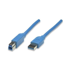Manhattan Manhattan kábel USB 3.0 TypeA (Male) - USB 3.0 TypeB (Male) 1.8m kék (322430)