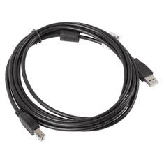 Lanberg USB 2.0 A-B összekötő kábel 3m ferrite fekete (CA-USBA-11CC-0030-BK) (CA-USBA-11CC-0030-BK)