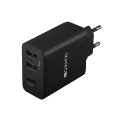 Canyon CNE-CHA08B USB hálózati töltő fekete (CNE-CHA08B)