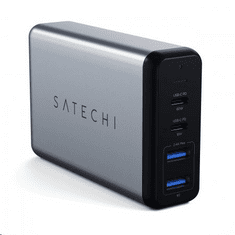 Satechi 75W Dual TYPE-C PD utazó töltő (2x USB-A,1x USB-C PD 18W,1x USB-C PD 60W) asztroszürke (ST-MC2TCAM) (ST-MC2TCAM)