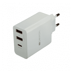 Canyon CNE-CHA08W USB hálózati töltő fehér (CNE-CHA08W)