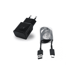 SAMSUNG EP TA200EBE USB hálózati gyorstöltő adapter + ECB DR140ABE Type C kábel gyári ECO csomagolásban fekete (sam41723)