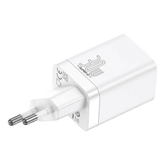 BASEUS Super Si Pro gyorstöltő USB + USB-C 30W fehér (CCSUPP-E02) (CCSUPP-E02)