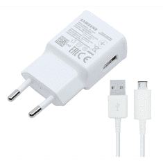SAMSUNG hálózati töltő USB aljzat (5V / 2000 mA, gyorstöltés támogatás + microUSB kábel) FEHÉR (EP-TA200EWE+EP-DG925UWE / ECB-DUEWE) (EP-TA200EWE+EP-DG925UWE / ECB-DUEWE)