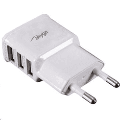 Akyga USB-s hálózati töltő adapter 5V/3.1A 3xUSB fehér (AK-CH-05 240V) (AK-CH-05)