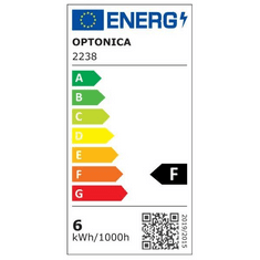 Optonica LED panel 6W falra szerelhető négyszögletes meleg fehér (DL6-A1 / 2238) (o2238)