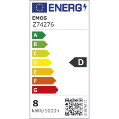 EMOS LED fényforrás filament gyertya E27 7.6W melegfehér (Z74276) (Z74276)