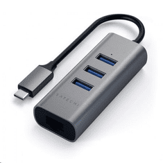 Satechi Aluminium TYPE-C Hub (3x USB 3.0,Ethernet) asztroszürke (ST-TC2N1USB31AM) (ST-TC2N1USB31AM)