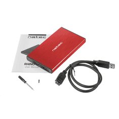 Natec Rhino Go 2,5" külső SATA mobil rack USB3.0 piros (NKZ-1279) (NKZ-1279)