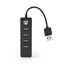 Nedis 4 portos USB 2.0 hub (UHUBU2420BK) (UHUBU2420BK)
