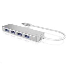 RaidSonic ICY BOX 4 portos USB Hub ezüst (IB-HUB1425-C3) (IB-HUB1425-C3)