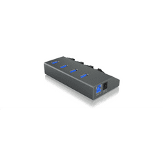RaidSonic ICY BOX 4 portos USB Hub és töltő szürke (IB-HUB1405) (IB-HUB1405)