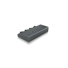 RaidSonic ICY BOX 4 portos USB Hub és töltő szürke (IB-HUB1405) (IB-HUB1405)