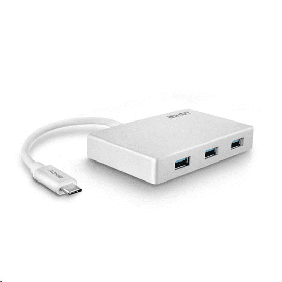 Lindy USB 3.1 Type C - 3 Port USB 3.0 hub fehér (43092)