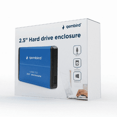 Gembird 2.5'' külső SATA merevlemez ház USB 3.0 kék (EE2-U3S-2-B) (EE2-U3S-2-B)