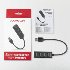 AXAGON HUE-M1A USB3.2 Hub 4-port metal black (HUE-M1A)