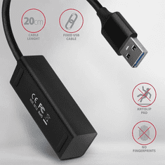 AXAGON HUE-M1A USB3.2 Hub 4-port metal black (HUE-M1A)