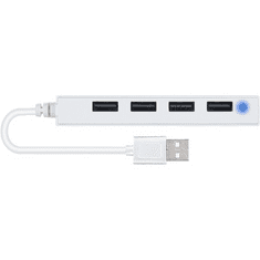 SPEED-LINK SL-140000-WE SNAPPY SLIM USB Hub, 4-Port, USB 2.0, Passzív, fehér (SL-140000-WE)