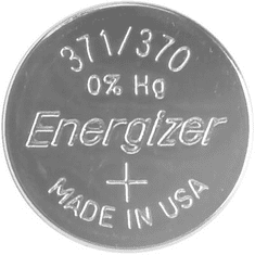 Energizer 371/370 gombelem, ezüstoxid, 1,55V, 34 mAh, SR920SW, SR69, SR921, V371, D371, 605, 280-31, SB-AN, RW315 (635706)
