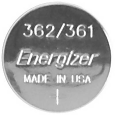 Energizer 362/361 gombelem, ezüstoxid, 1,55V, 27 mAh, SR721SW, SR58, SR721, V362, D362, 601, S, 280-29, SB-AK, SB-DK (634977)