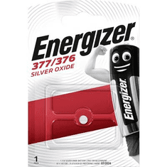 Energizer 377/376 gombelem, ezüstoxid, 1,55V, 25 mAh, SR626SW, SR66, SR626, V377, D377, 606, BA, 280-39, SB-AW, RW329 (635119)