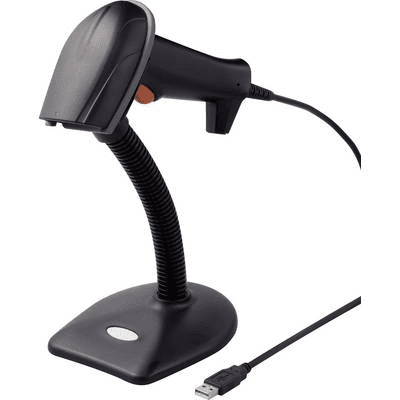 Renkforce 2D vonalkód szkenner Vezetékes 1D, 2D Lézer Fekete Kézi szkenner USB (RF-3376032)
