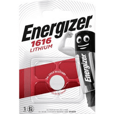 Energizer CR1616 lítium gombelem, 3 V, 55 mA, BR1616, DL1616, ECR1616, KCR1616, KL1616, KECR1616, LM1616 (E300163700)