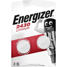 Energizer CR2430 lítium gombelem, 3 V, 290 mA, 2 db, BR2430, DL2430, ECR2430, KCR2430, KL2430, KECR2430, LM2430 (637991)