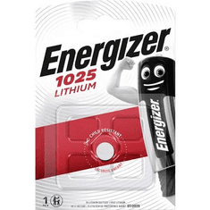 Energizer CR1025 lítium gombelem, 3 V, 30 mAh, BR1025, DL1025, ECR1025, KCR1025, KL1025, KECR1025, LM1025 (E300163500)