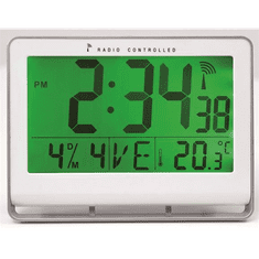 Alba "Horlcdneo" rádióvezérlésű LCD kijelzős falióra ezüst színű (BHORLCDNEOE) (BHORLCDNEOE)