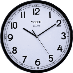Secco "Sweep second" falióra 30cm fekete színű (DFA028 / S TS9108-17) (S TS9108-17)