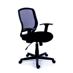 MAYAH "Fun" irodai szék fekete szövetborítás, feszített hálós háttámla (BBSZVV08 / 11426 BLACK) (11426 BLACK)