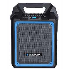 BLAUPUNKT MB06 Bluetooth hangszóró FM rádióval és MP3 lejátszóval karaoke funkcióval fekete-kék (MB06)