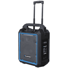 BLAUPUNKT MB10 Bluetooth hangszóró FM rádióval és MP3 lejátszóval karaoke funkcióval fekete-kék (MB10)