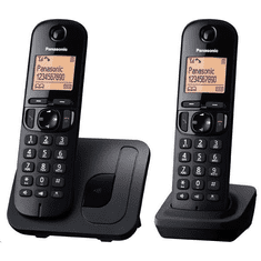 PANASONIC KX-TGC212PDB DUO DECT hívóazonosítós telefon fekete (KX-TGC212PDB)