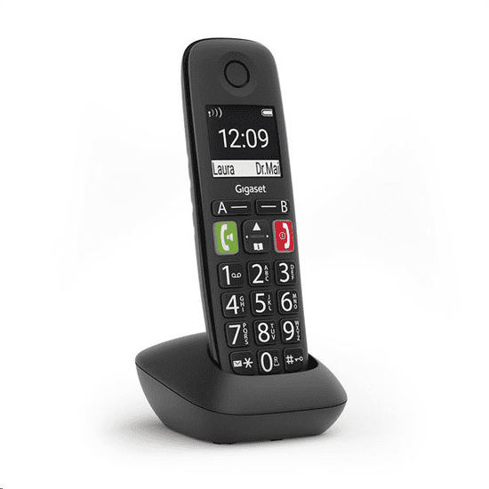 Gigaset ECO DECT Telefon E290HX fekete, bázisállomás nélkül (S30852-H2961-R101) - Bontott termék!
