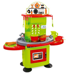 Mochtoys játékkonyha fénnyel és hanggal, kiegészítőkkel 78cm zöld (10435M) (10435M)