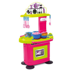 Mochtoys pink játékkonyha kiegészítőkkel 40x49x78cm (10149) (Mochtoys10149)