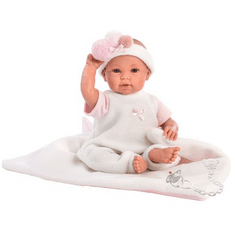 Llorens újszülött sírós lány baba fagyitölcsér alakú pólyában 36cm (63632) (L3632)