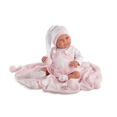 Llorens Édes álmok síró újszülött kislány baba cumival 40cm (74024) (74024)